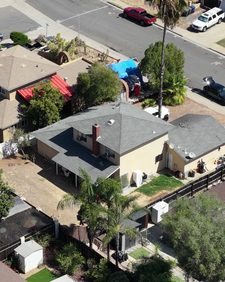Aerial view of 1057 Camellia Street in Escondido; property boundaries are not shown